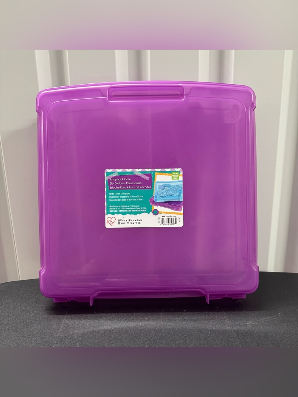 Iris Purple Hard Plastic Scrapbook Case